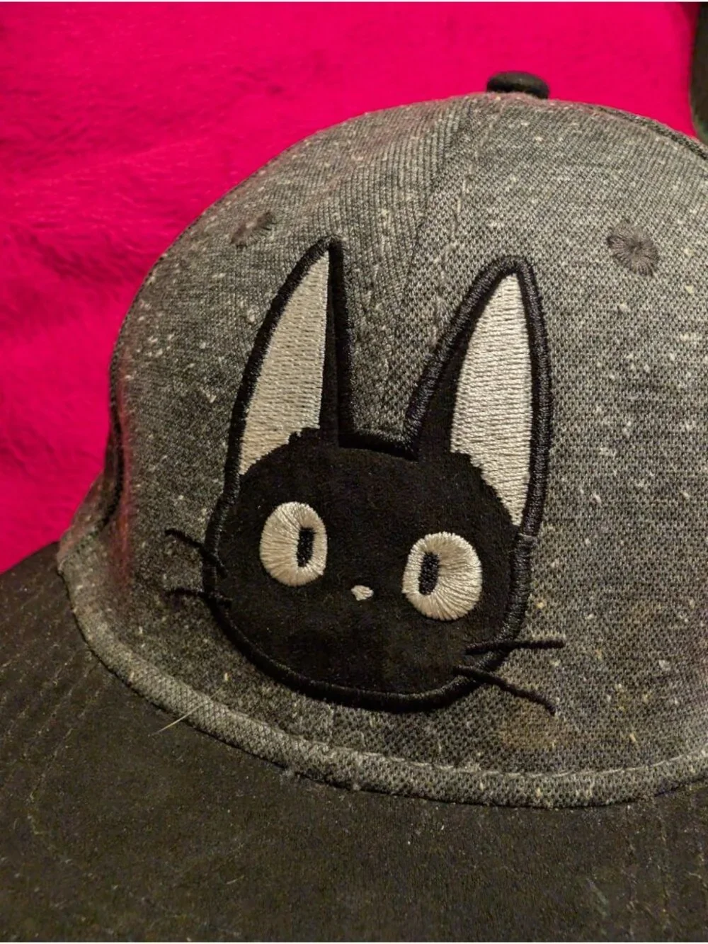 Studio Ghibli Kikis Delivery Service Jiji Cat Hat Grey Anime Snapback BioWorld